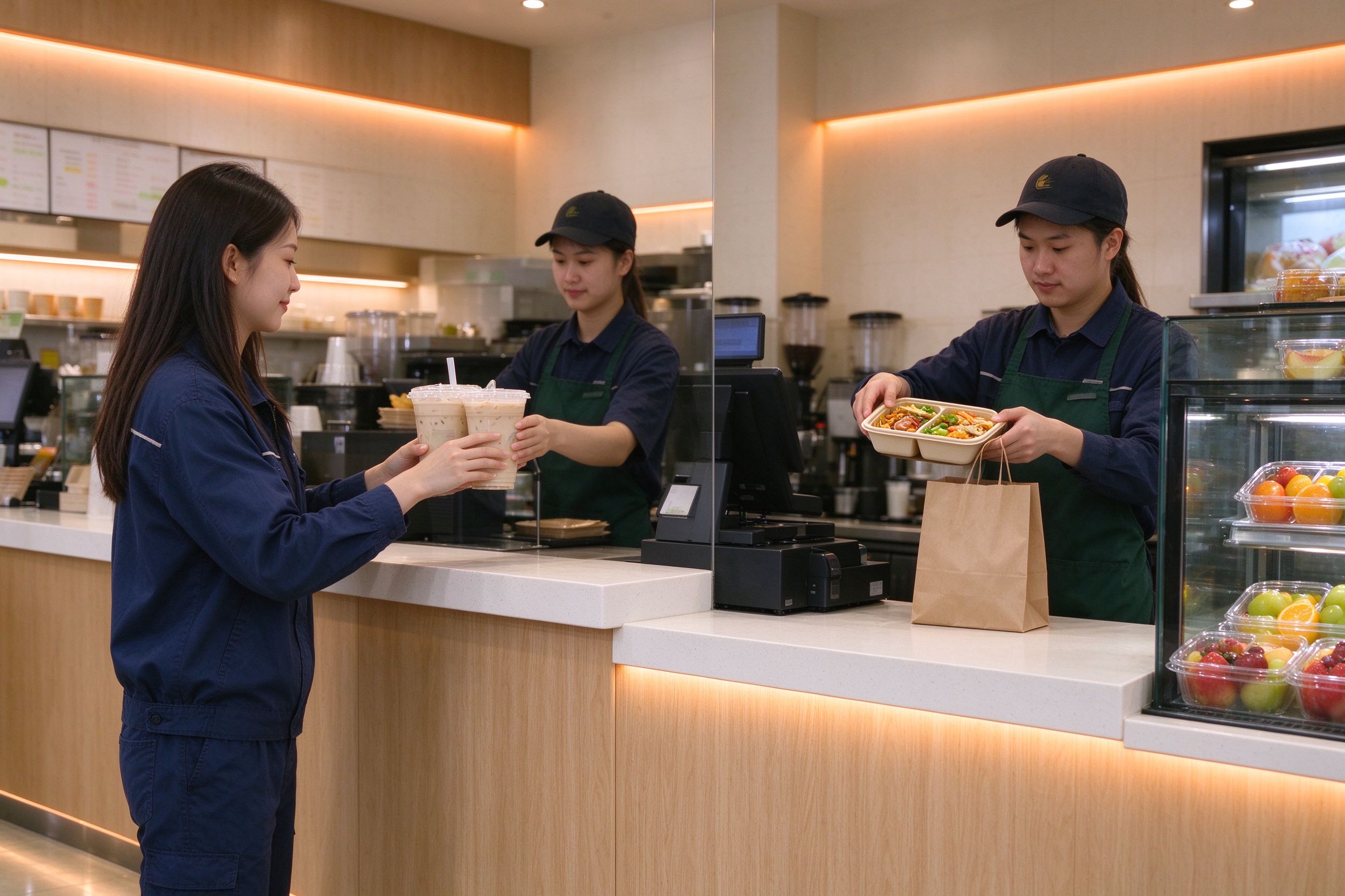 Packaging at work in cafés, QSR and retail