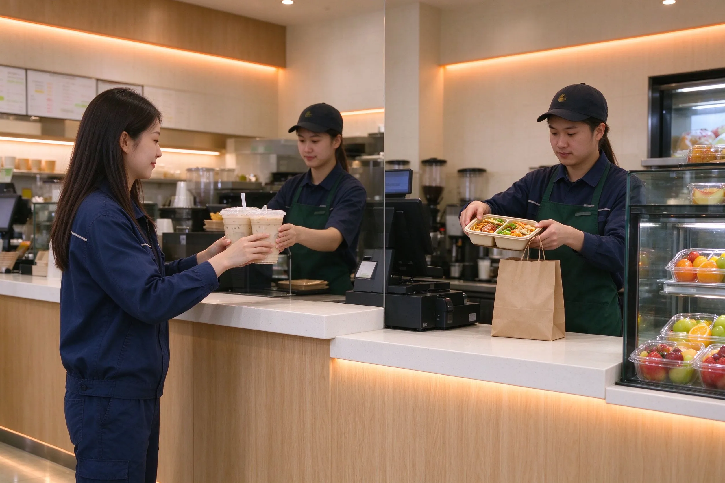 Packaging at work in cafés, QSR and retail