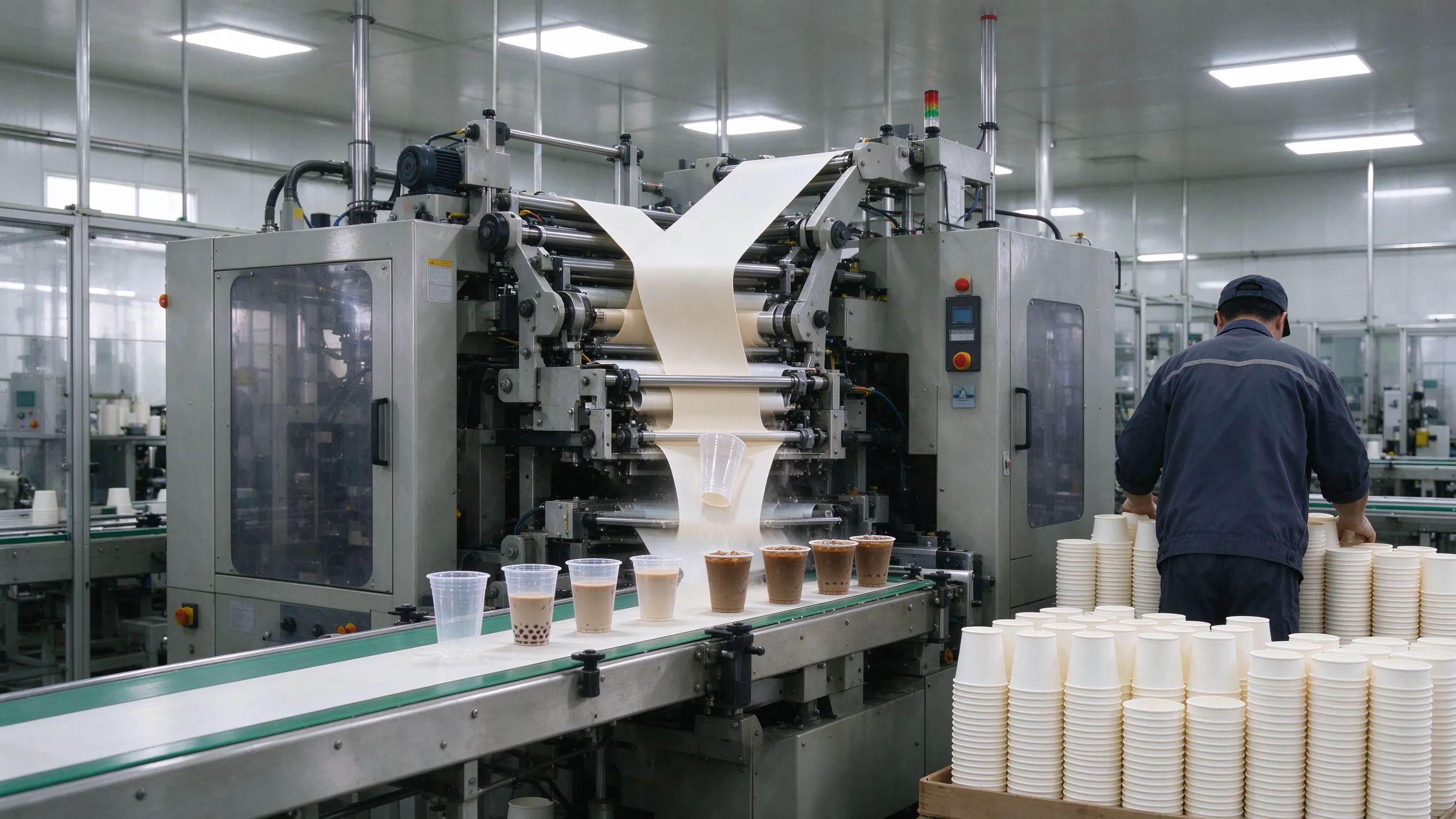 High-speed cup forming machines